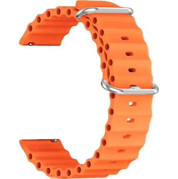 Ostatní příslušenství k chytrým hodinkám Madvell Silikonový řemínek Makaron oranžová 22mm