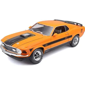 autíčko Maisto Ford Mustang Mach 1 1970 1:18 oranžová - výprodej