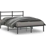 vidaXL Kovový rám postele s čelem 140 x 200 cm [355366] Barva: Černá
