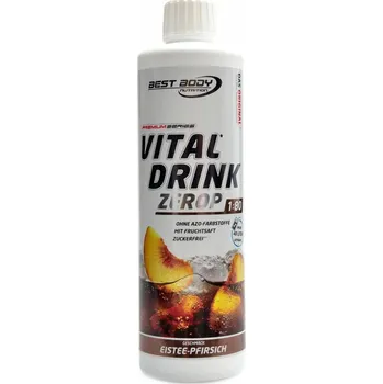 Nápoj pro sportovce Best Body nutrition Vital drink Zerop 500 ml - ledový čaj s broskví