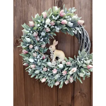 Velikonoční dekorace Velikonoční věnec se zajíčkem