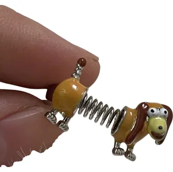 Prsten Nastavitelná velikost Pružinkový dámský prstýnek ve tvaru jezevčíka Hliníková slitina Nerezová ocel Šperk pro milovníky psů Stylový šperk