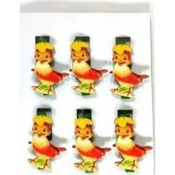 Set školních potřeb Spinacze drewniane kurczaczek 6szt 4,5cm