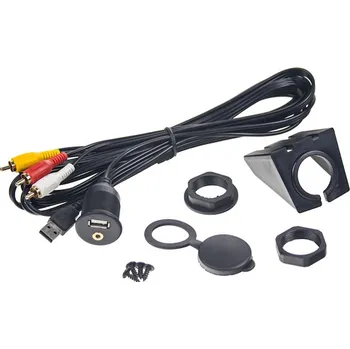Auto elektroinstalace USB + jack, RCA zásuvka univerzální, PC7-227