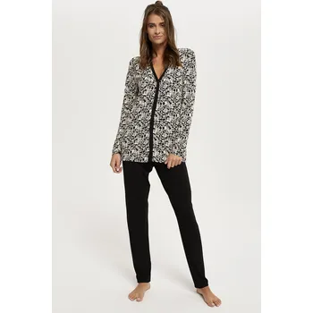 Dámská móda Dámské pyžamo Italian Fashion Abisynia dł.r. dł.sp. Barva: Černá, Velikost: 2XL