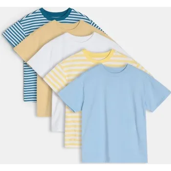 Sinsay - Bavlněná trička 5 pack - modrá - 868HR-05X - 868HR-05X-98