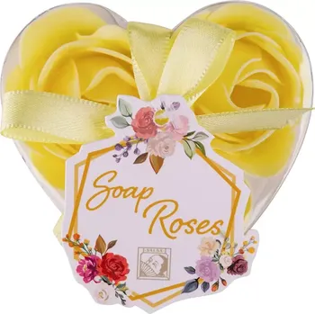 Kosmetika Accentra Mýdlové růže v krabičce 3 ks Žlutá sada