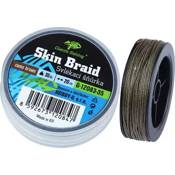 Giants fishing Svlékací šnůra Carp Line Skin Braid Camo brown, 20m|25Lb