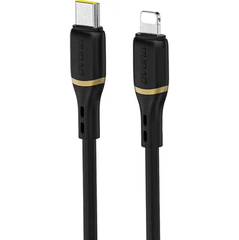 Dudao L25X USB-C - Lightning kabel 1m 30W s měkkým silikonovým opletením - černý