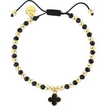 Náramek Pozlacený náramek z mosazi se skleněnými detaily a smaltem - AR544-2158