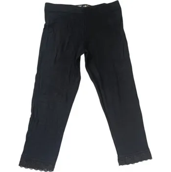 Dámské legíny Bershka Dámské 3/4 legíny s krajkou černé Varianta: S Nové