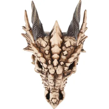 dekorace nástěnná Dragon Skull Painted By Hand
