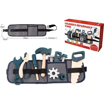 Dřevěná hračka Dřevěná sada nářadí s nastavitelným opaskem pro děti