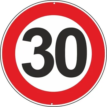 Sada domovního alarmu Signál dopravní značky Pubblimania Maximální rychlost 30 km za hodinu v hliníkovém kulatém kovu o