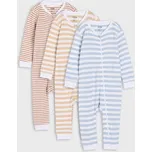 Sinsay - Bavlněný kojenecký overal 3 pack - bílá - 5345C-00X - 5345C-00X-56