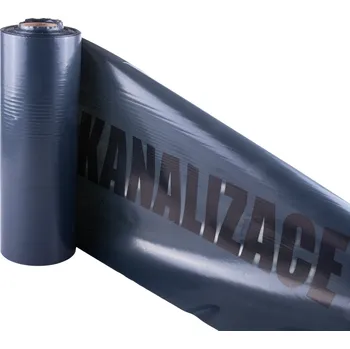 těsnicí páska Thomas Verpackungen Union s.r.o. Páska výstražná KANALIZACE šedá 100m-90my, šíře 30cm