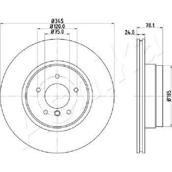 Brzdový kotouč Brzdový kotouč ASHIKA 61-00-0130