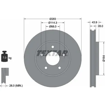 Brzdový kotouč Brzdový kotouč TEXTAR 92280103