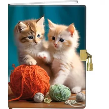 Památník 13x18cm se zámkem - Kittens play