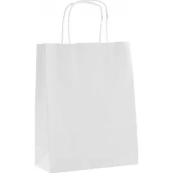 Dárková taška Papírová taška přírodní EKO 18x21x8 bílá