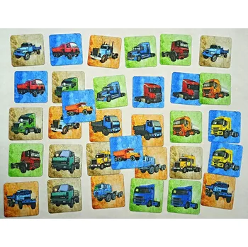 Pexeso Moon River Pexeso nákladní auta 32 ks (textilní pexeso truck)