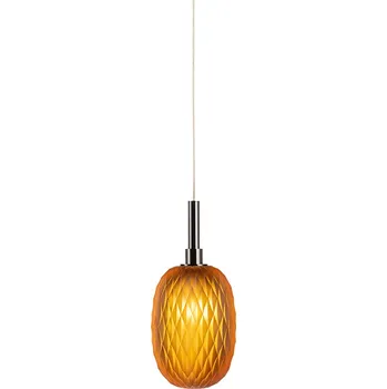 Bomma Kvalitní závěsné svítidlo z českého skla Metamorphosis Průměr: 86 mm, Barva skla: Jantarová, Barva montury: Antracitově šedá 1/45/95185/A/A4B12/140/ANT/2,5 Kvalitní závěsné svítidlo z českého skla Metamorphosis