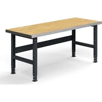 Dílenský stůl Dílenský stůl TRUST, 2000x760mm, 600 kg, povrch z dubového dřeva
