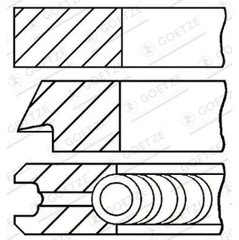 Motor automobilu Sada pístních kroužků GOETZE ENGINE 08-429300-00