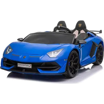 Dětské elektrovozidlo Dětské elektrické autíčko Lamborghini Aventador SVJ Roadster modré (Modré, 24V, 2x 100W, Dvoumístné)