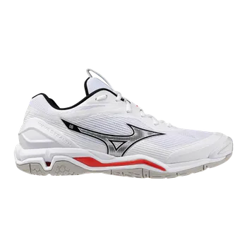 Pánská sportovní obuv MIZUNO Wave Stealth 6 / White/Black/Fiery Red 9,5 UK - 9,5 UK - 44 EUR - 28,5 cm