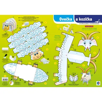 Hračka Vystřihovánka - Ovečka a kozička