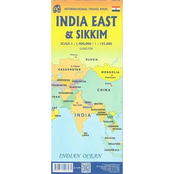 ITMB Publishing mapa Sikkim and India Northeast 1:135 t.-1:500 t. ITM