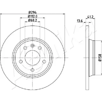 Brzdový kotouč Brzdový kotouč ASHIKA 61-00-0307