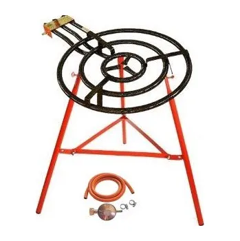 Vařič Set hořák M60 tři okruhy s připojením na bombu a trubkový stojan s výstuhou