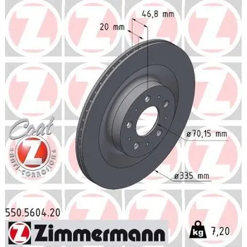 Brzdový kotouč Brzdový kotouč ZIMMERMANN 550.5604.20