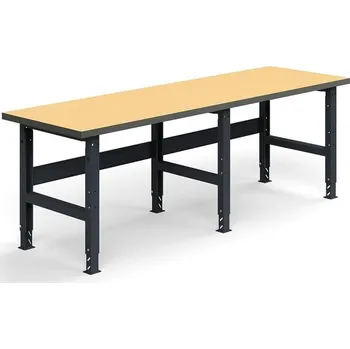Dílenský stůl Dílenský stůl TRUST, 2500x760 mm, 300 kg, tvrzená deska