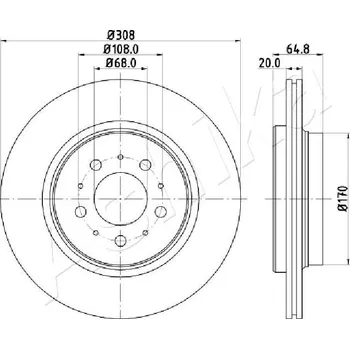 Brzdový kotouč Brzdový kotouč ASHIKA 61-00-0326