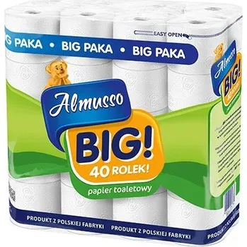 Toaletní papíry Toaletní papír Almusso 3vrstvý – 40 rolí v balení | Extra jemnost a pevnost