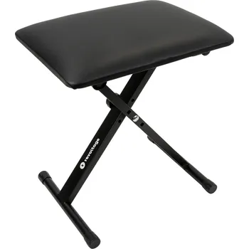 Příslušenství pro klávesový nástroj Revoltage KB2025BLK Kovová klavírní židle Black