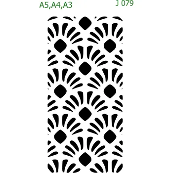 Plastová šablona pro malování - Strukturální vzory - Slunečnice (J079) - A5 , Nelepící folie
