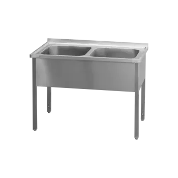 Sporák REDFOX Stůl mycí 140x70x90 - 2x dřez 60x50x30 | REDFOX - MSD 7014