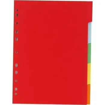 Rejstřík, mix barev A4, karton 5ks, VICTORIA