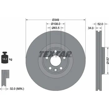 Brzdový kotouč Brzdový kotouč TEXTAR 92301805