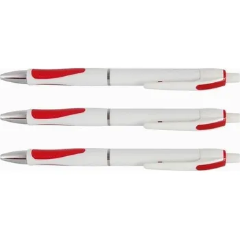 Kancelář Pero kuličkové Solidly White NP červené