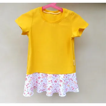 Dívčí šaty Dívčí šaty ŽLUTÉ s květinami Velikost: 116