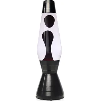 Lampa pro světelnou terapii Mathmos Astro Vinyl, originální lávová lampa s čirou tekutinou a černou lávou, 43cm