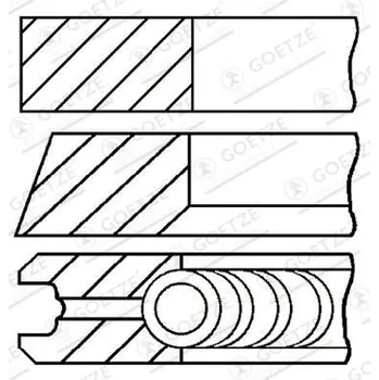 Motor automobilu Sada pístních kroužků GOETZE ENGINE 08-145100-10