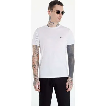 Pánská móda Tričko LACOSTE Pima Tee White M