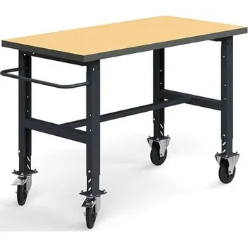 Dílenský stůl Pojízdný dílenský stůl TRUST, 1500x760 mm, 200 kg, tvrzená deska