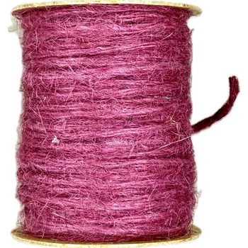 Stuha Jutový provázek GoGreen Twist – malinově růžový 2mm × 10m (Kroucený jutový provázek v malinově růžovém odstínu )
